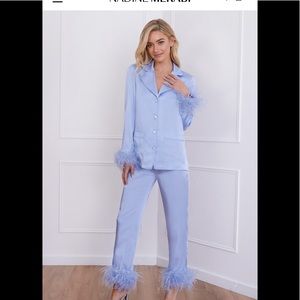 Blue Feathered Pajamas